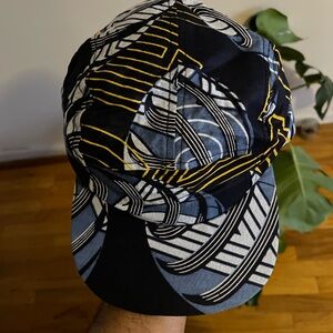 African Wax Print Kente Cloth Strap Back Adjustable Hat